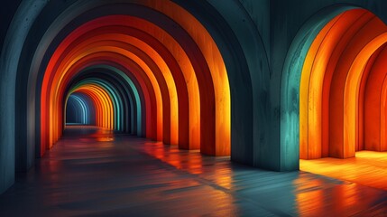 Abstract Archway of Color and Light