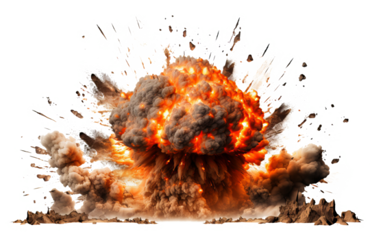 Dynamic Explosion Border Isolated with PNG Transparent Background for Digital Effects and Design Projects
