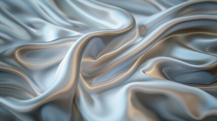 A close-up of a luxurious silk fabric draped elegantly, showcasing its smooth texture and subtle sheen.