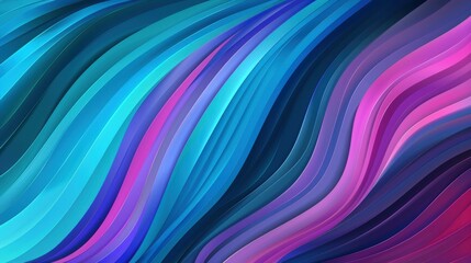 Obraz premium Vibrant dark blue and violet abstract background with fluid wave, gradient ombre, and neon glow. Dynamic design for prints.