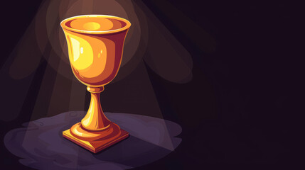 Stunning illustration of Corpus Christi featuring a golden chalice against a dark background.