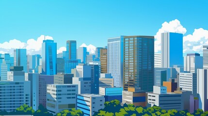 Fototapeta premium 東京の高層ビルの風景24