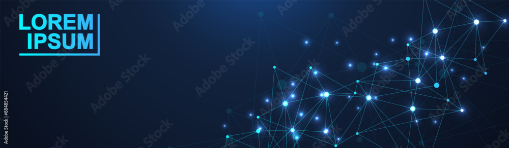 Poster ai technology abstract background. ai generative art creative banner concept in the digital style. h