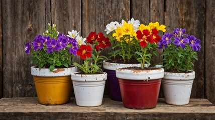 flowers in pots