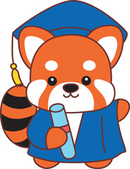 Illustration of Cute Red Panda activities.
Icon of funny red panda sticker elements.