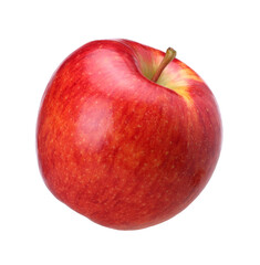 Red apple isolated, fresh red apple, transparent PNG, PNG format, full depth of field, cut out, single