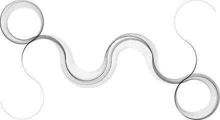 Abstract flow linear fluid wavy shape .Curved lines pattern . Music sound wave . Vector illustration
