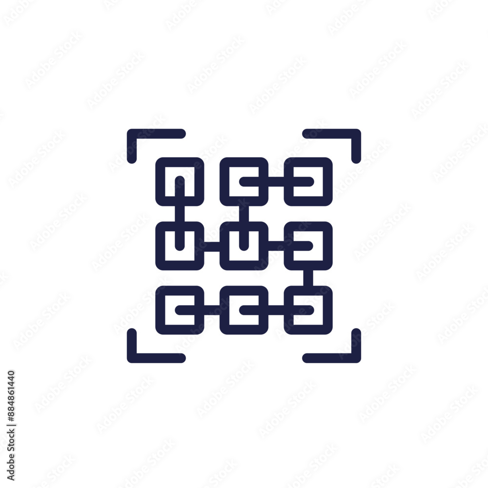 Poster pattern recognition icon in line style
