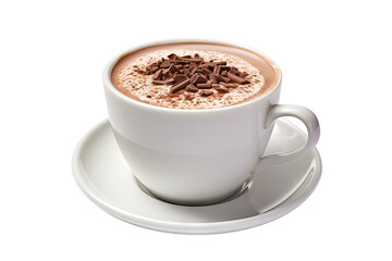 Naklejka premium Delicious hot chocolate beverage isolated on transparent PNG background