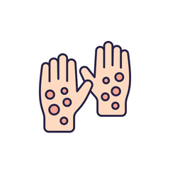 psoriasis, rash icon with outline