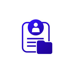 personal data icon with a folder