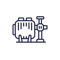 water pump icon on white in line style