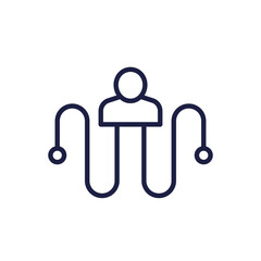 Fototapeta premium user journey icon in line style