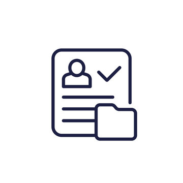 recommend clip art: personal data line icon with folder