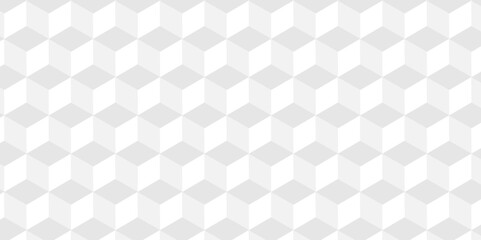 Vector of cube geometric pattern grid backdrop triangle background. Abstract cube geometric tile and mosaic wall or grid backdrop hexagon technology. white and gray geometric block cube structure. 