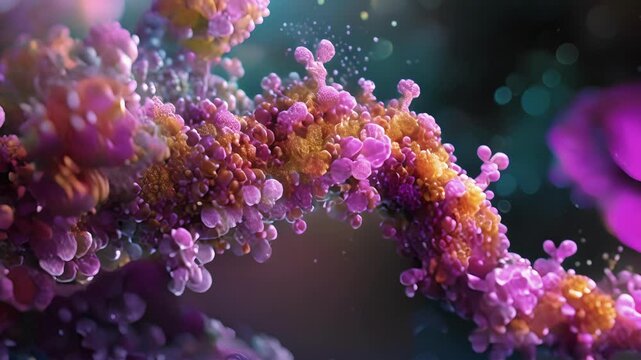 An image of a protein transport vesicle being pinched off from the Golgi apparatus.