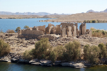 Qasr Ibrim along the Lake Nasser in Egypt