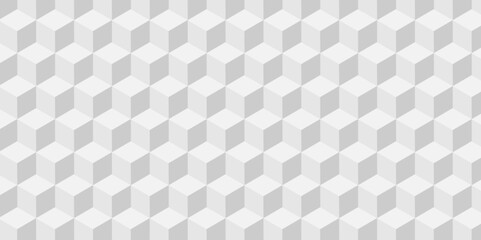 Vector of cube geometric pattern grid backdrop triangle background. Abstract cube geometric tile and mosaic wall or grid backdrop hexagon technology. white and gray geometric block cube structure. 