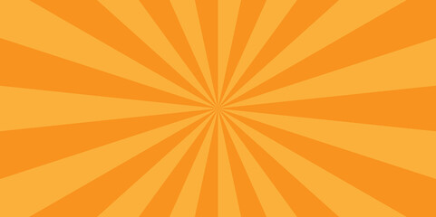 Seamless retro vintage burst sunrise sunbeam element spiral striped illustration sunray template wallpaper design. Vector orange sun rays and sunburst backdrop background.