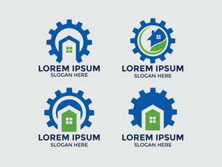 collection of modern minimalist repair logos