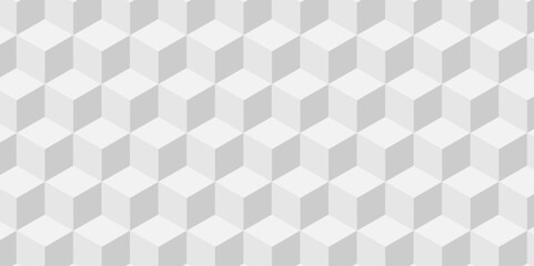 Obraz premium Vector of cube geometric pattern grid backdrop triangle background. Abstract cube geometric tile and mosaic wall or grid backdrop hexagon technology. white and gray geometric block cube structure. 