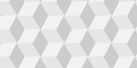 Vector of cube geometric pattern grid backdrop triangle background. Abstract cube geometric tile and mosaic wall or grid backdrop hexagon technology. white and gray geometric block cube structure. 