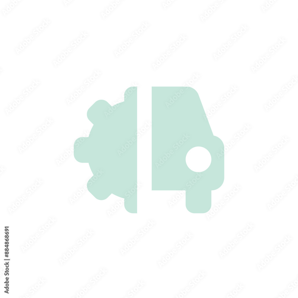 Wall mural car service logo icon. vector illustration