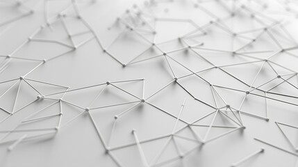 Abstract white geometric pattern on gray background modern digital technology global network metal bending for wallpaper, logo, banner, web design. 