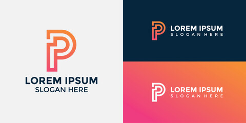 P Logo Design Template Vector Graphic Branding
