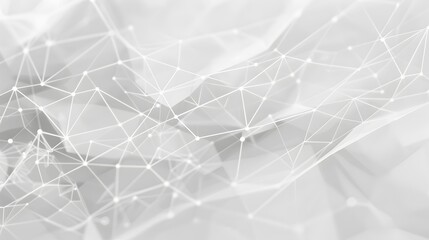 Abstract white geometric pattern on gray background modern digital technology global network metal bending for wallpaper, logo, banner, web design. 