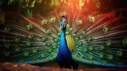 Obraz premium Peacock beauty view .