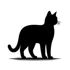 cat silhouette vector illustration isolated