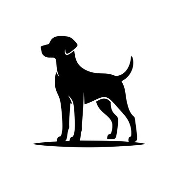 recommend clip art: dog silhouette vector illustration isolated