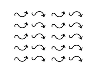 Hand-drawn arrow icon vector