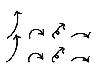 Hand-drawn arrow icon vector