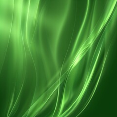 Abstract green background with smooth lines and waves, creating an elegant and luxurious feel for design projects