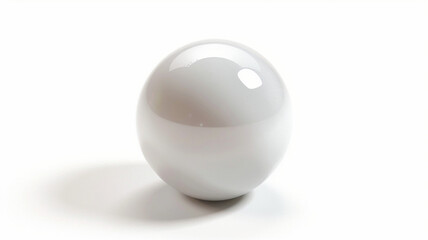 White ball isolated on white, Plastic ball with white background.