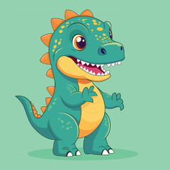 Cute baby Dinosaurs illustration for children or educational drawing book