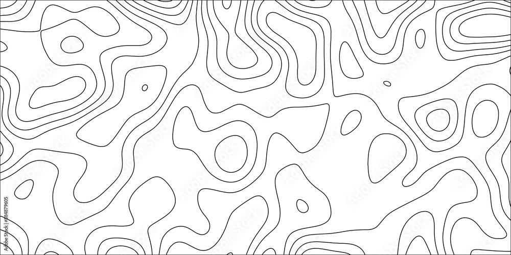 Aufkleber abstract background of the topographic contours map with geographic line map. geographic contour map