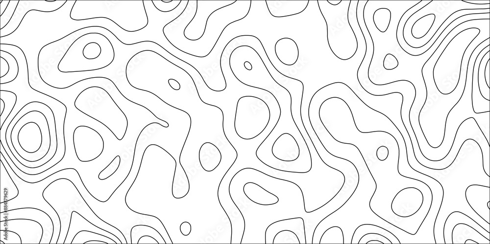 Aufkleber abstract background of the topographic contours map with geographic line map. geographic contour map