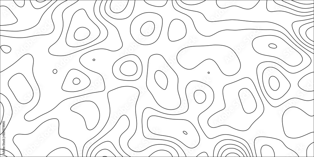 Aufkleber abstract background of the topographic contours map with geographic line map. geographic contour map