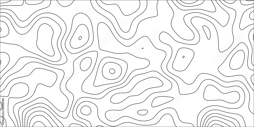 Aufkleber abstract background of the topographic contours map with geographic line map. geographic contour map