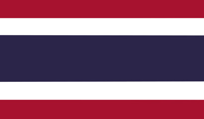 Design  national flag of thailand isolated on white background