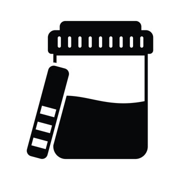 black urine sample container test strip clip art preview