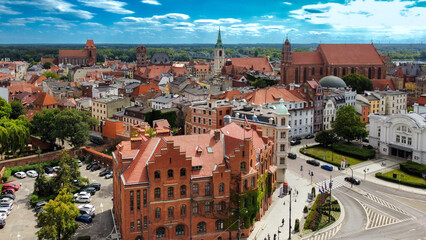Panorama Torunia z widokiem na Urząd Miasta, Teatr i starówkę. Toruń © Paweł Ziółkowski