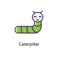 Caterpillar vector icon