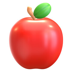 apple fruit 3D illustration