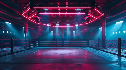 Neon Boxing Ring