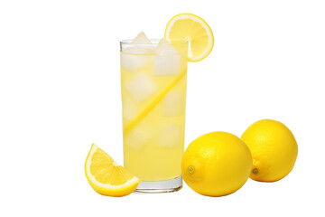 Refreshing lemonade PNG image with transparent background, ideal for summer beverage designs, menu illustrations, and digital art projects