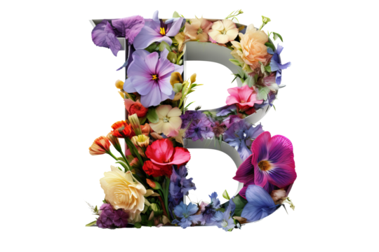 3d letter a with intricate flower elements, floral design in studio lighting, transparent PNG background for creative projects and elegant decor - Powered by Adobe